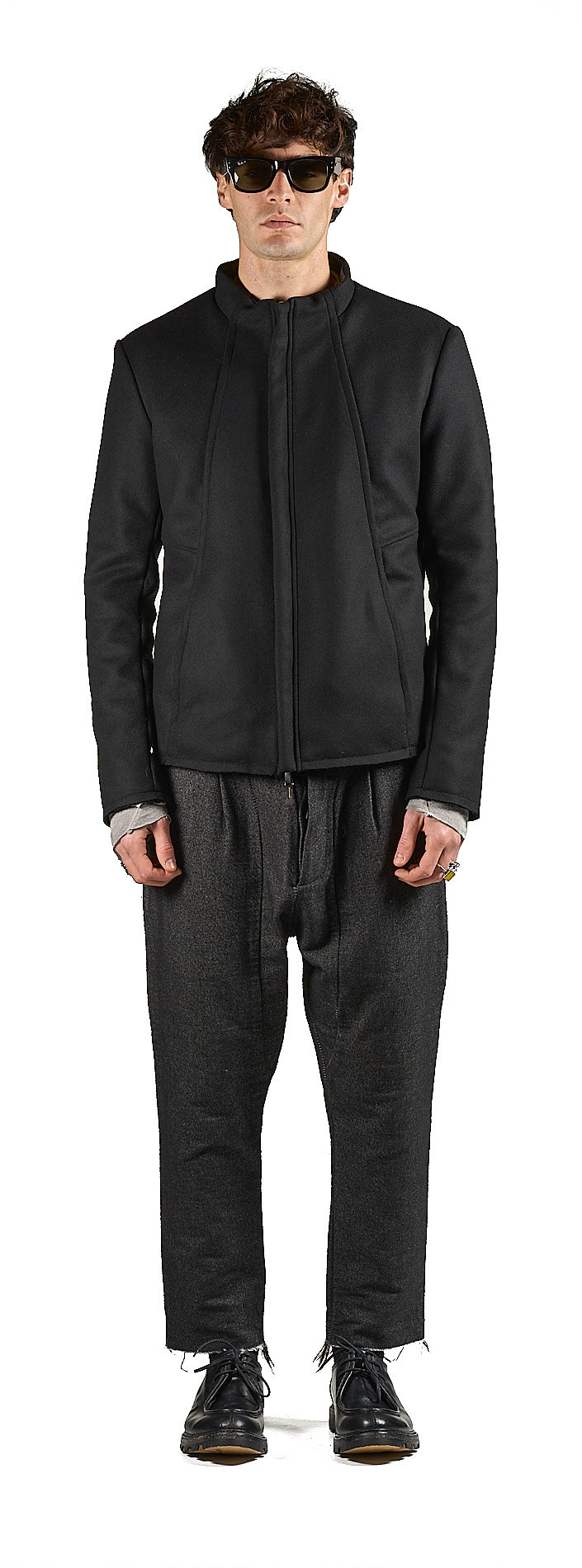 DANIELE BASTA LEATHER AND SILVER JACKET